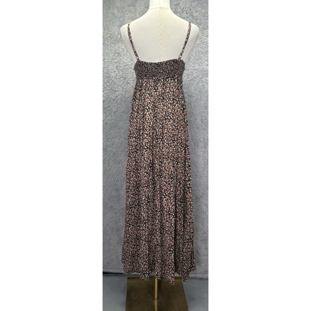 Natural Life Womens S Floral Maxi Dress Black Smocked Boho Cottagecore Peasant - Picture 3 of 9